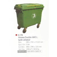 produk plastik rumah tangga tong sampah plastik Astana Dustbin 660 liter C70 lionStar 