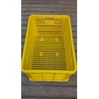 Plastic basket industrial crates multipurpose hole b006 top height 33 cm yellow 4