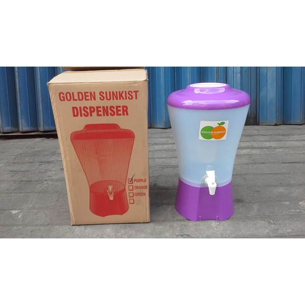 TAA1063 purple plastic dispenser of golden sunkist brand