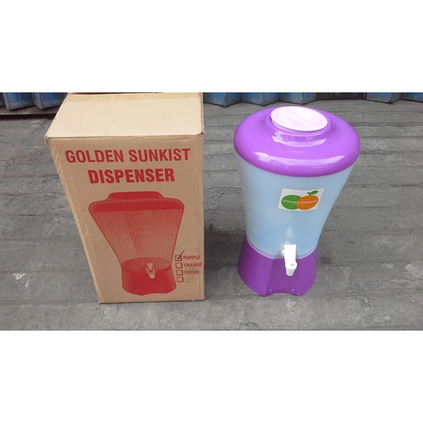 Dispenser air plastik ungu TAA1063 merk golden sunkist
