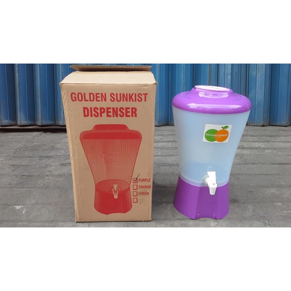 Dispenser air plastik ungu TAA1063 merk golden sunkist