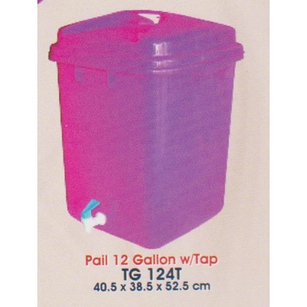 produk plastik rumah tangga Tong plastik segi 9 galon dengan kran merk multiplast