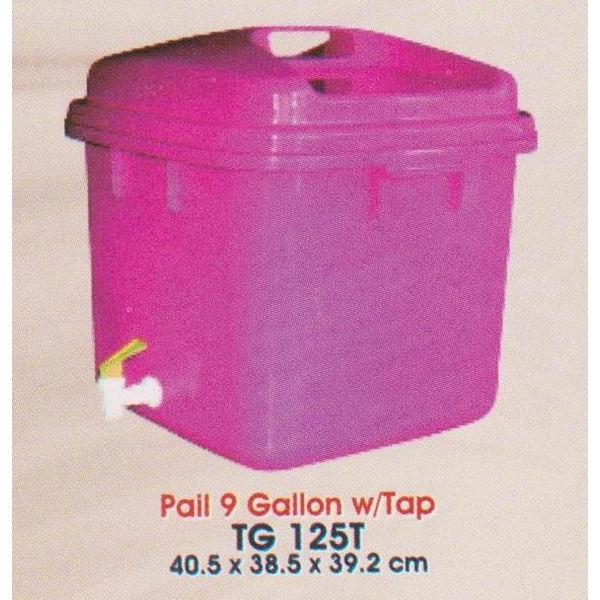 produk plastik rumah tangga Tong plastik segi 9 galon dengan kran merk multiplast