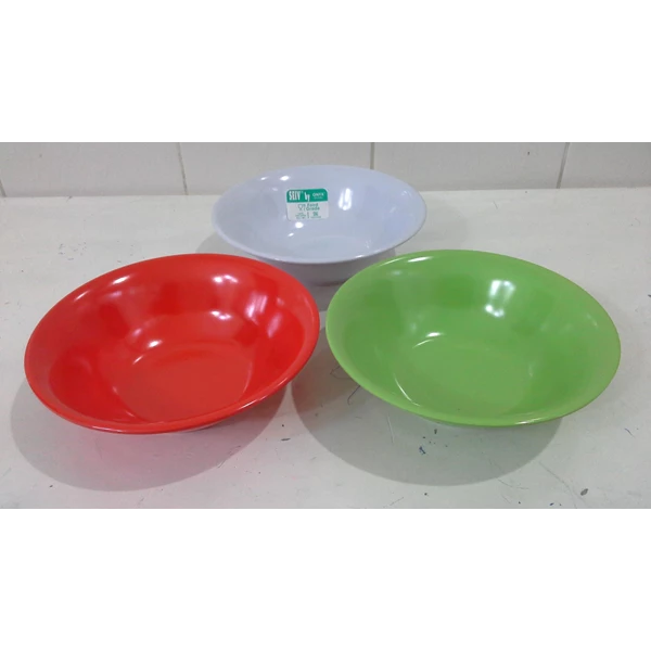 mangkok saji Mangkok Sup melamin Soto 7 inch produk SEIV by onyx merah hijau putih