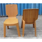 Napolly 2R3 Plastic Dining Chair Type Brown Rattan Woven 3