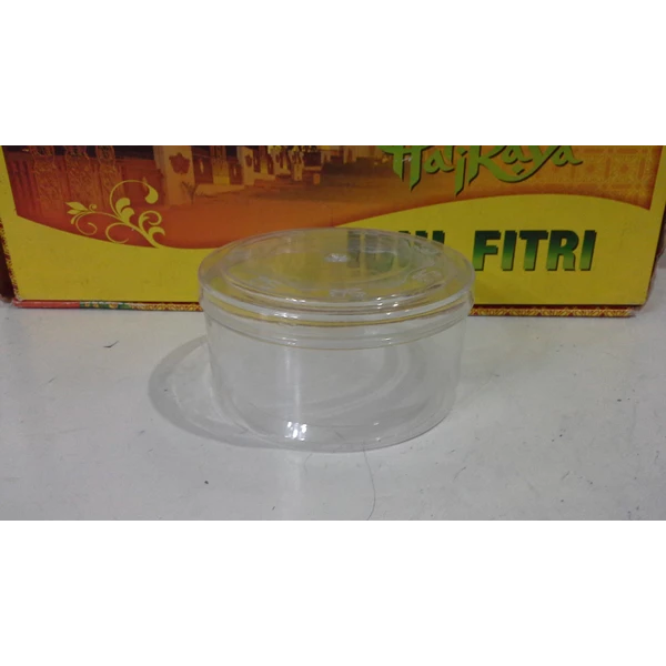 round plastic mica jar for pastry when idul fitri