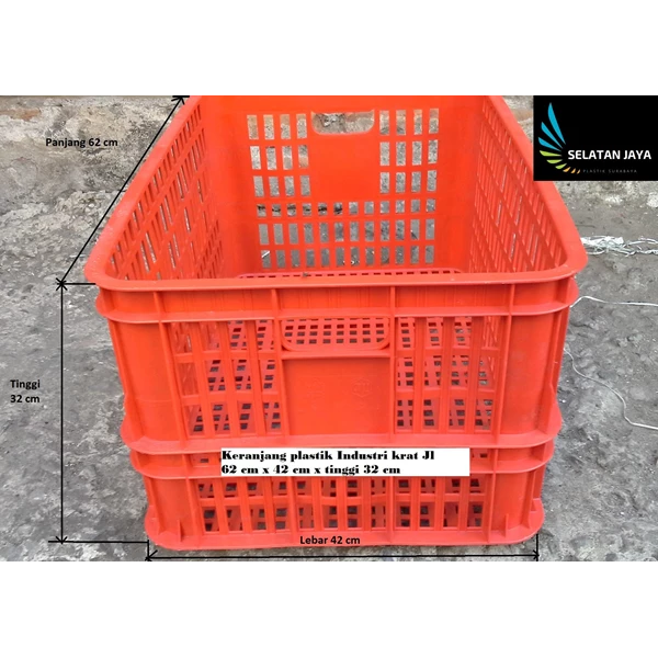 Cart plastic industrial crates hole multiguna brand JL