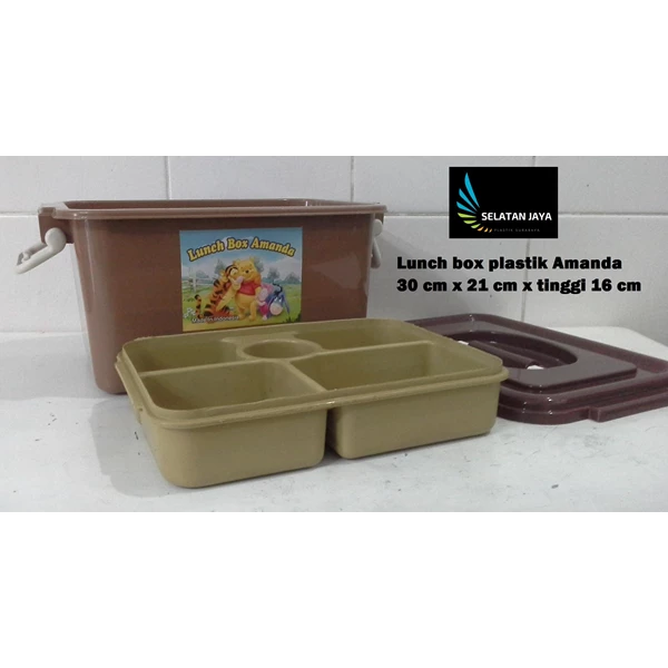 produk plastik rumah tangga Lunch box Amanda tempat selamatan syukuran plastik coklat