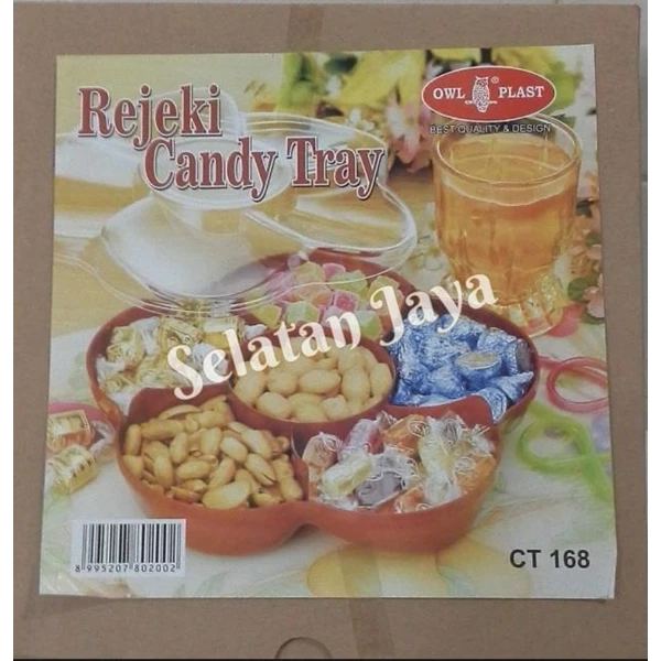 Candy tray CT 168 merk OWL plast atau Toples plastik