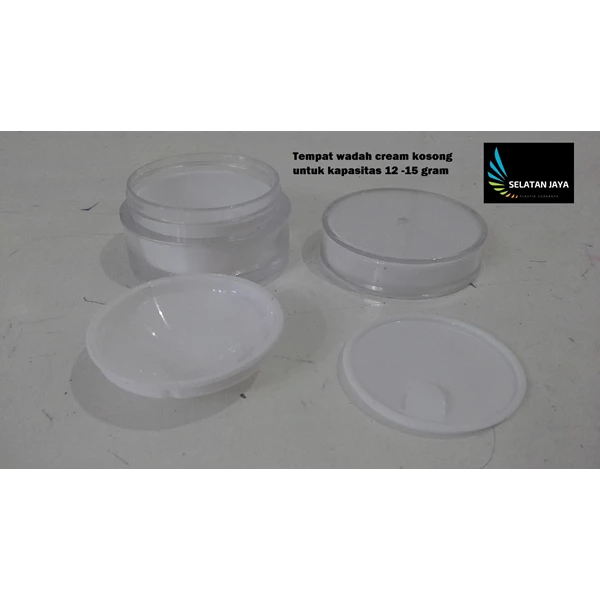 places of empty plastic cream containers