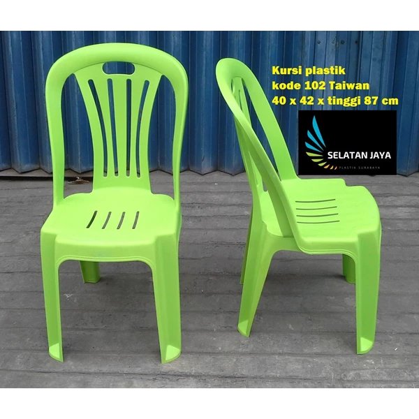 Plastic dinner chair code 102 Taiwan brand bright green plastic