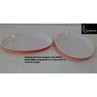 Melamine 8 inch oval plate UNICA code white D8808 orange 3