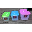 produk plastik rumah tangga box plastik kode 1310 1311 dan 1312  Gajah tutup pink biru hijau 1