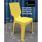 Plastic Chair Rattan Taiwan Brand Yellow Color 1
