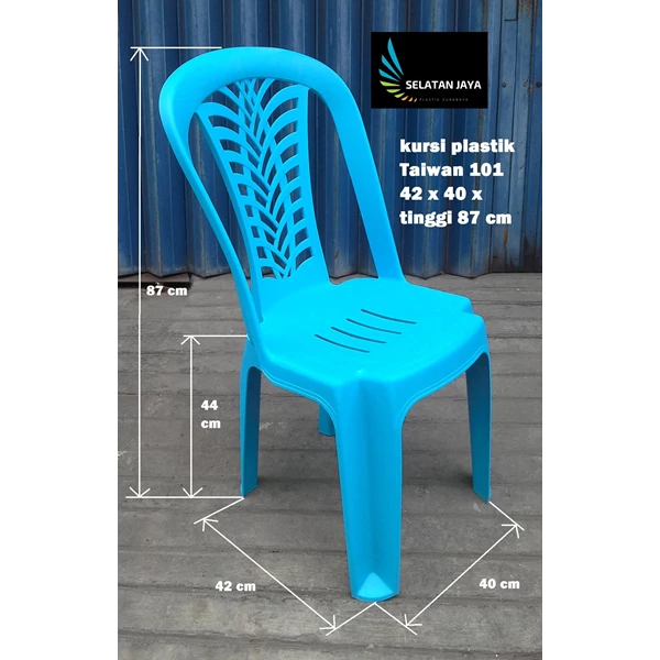 plastic dinner chair code 101 blue color brand Taiwan