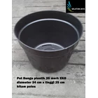 vas dan pot bunga Pot bunga plastik motif hitam polos 35 merk EKO   1