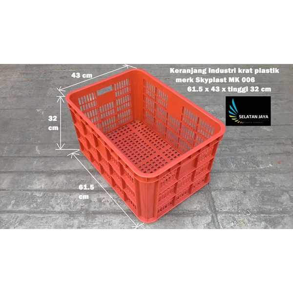 Basket of the versatile plastic industry Skyplast MK006 red