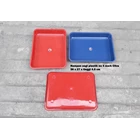 Plastic Plate Tray No 4 brands Blue and red image 2