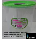 CORONA 5 liter plastic jar sealware brand Taiwan code TA 005 1