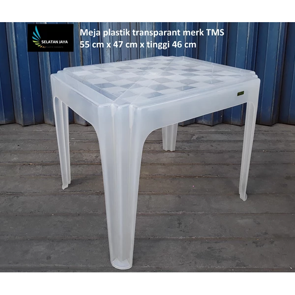 Transparent plastic table TMS brand