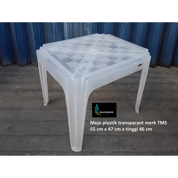 Transparent plastic table TMS brand