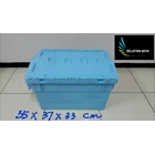 Blue Color Plastic Container Box Distribution To Branch Stores Size 55x37x33 cm 2