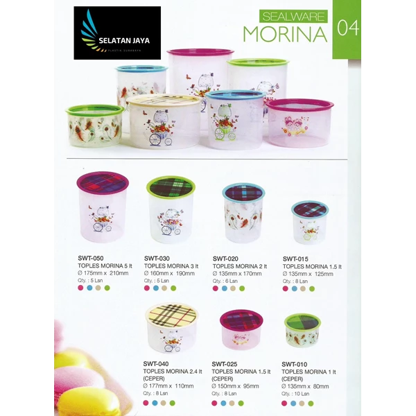 Sealware morina plastic jar of Taiwan brand
