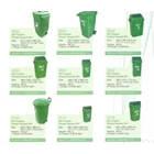 plastic garbage bin greenleaf 1
