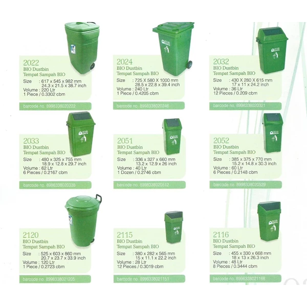 Produk Plastik Rumah Tangga Tempat sampah plastik merk greenleaf.