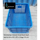 Thick hole industrial plastic basket black bull cheap price 3