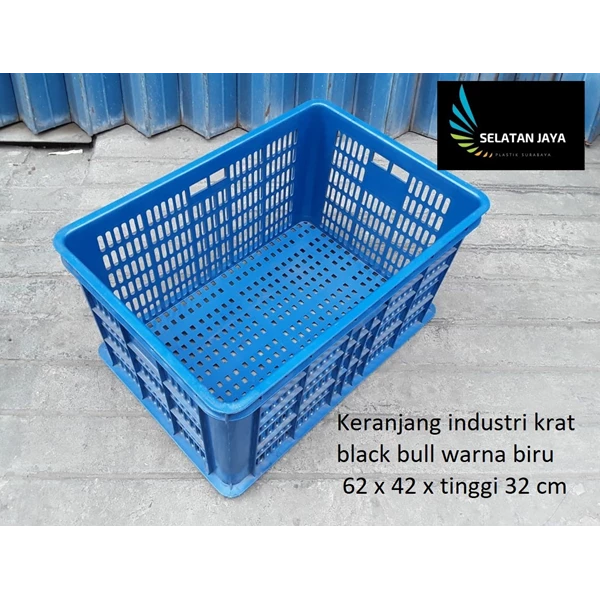 Thick hole industrial plastic basket black bull cheap price
