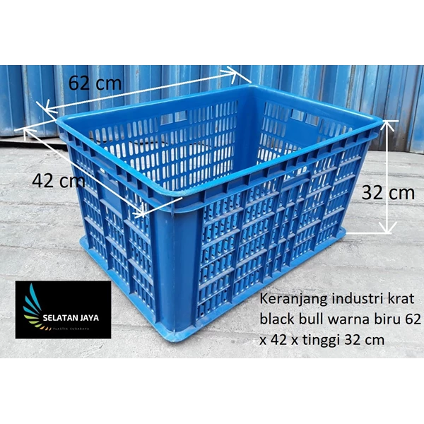 Thick hole industrial plastic basket black bull cheap price