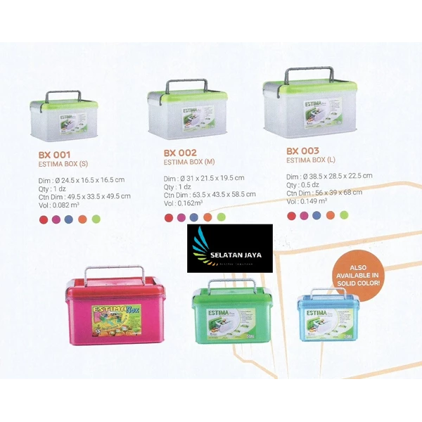 plastic estima box Multiplast brand for gifts purpose