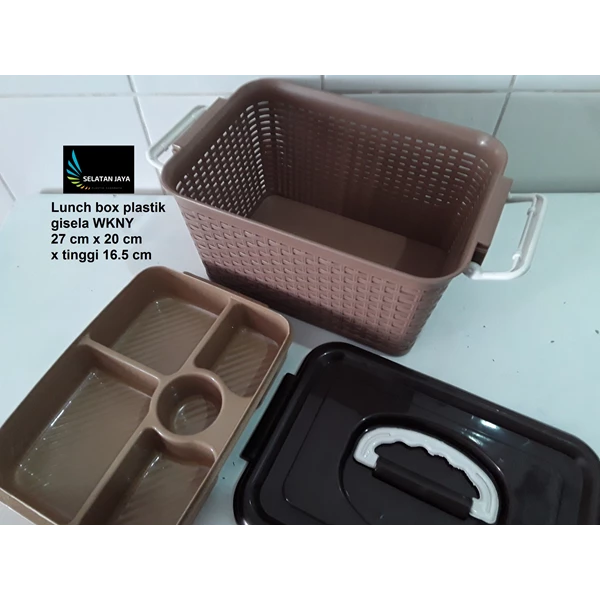 Lunch box kotak makan anyaman plastik gisela WKNY
