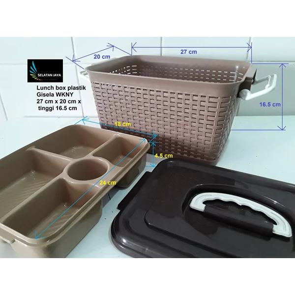 Lunch box kotak makan anyaman plastik gisela WKNY
