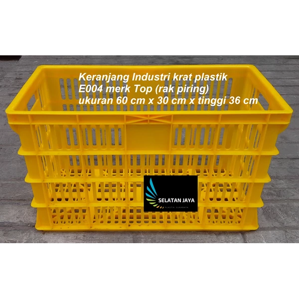 ing industrial plastic basket crates E004 TOP plate