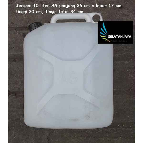  Jerigen plastik 10 liter merk AG