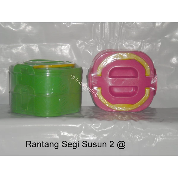 Rantang Segi Susun 2 Plastik Merk Bop