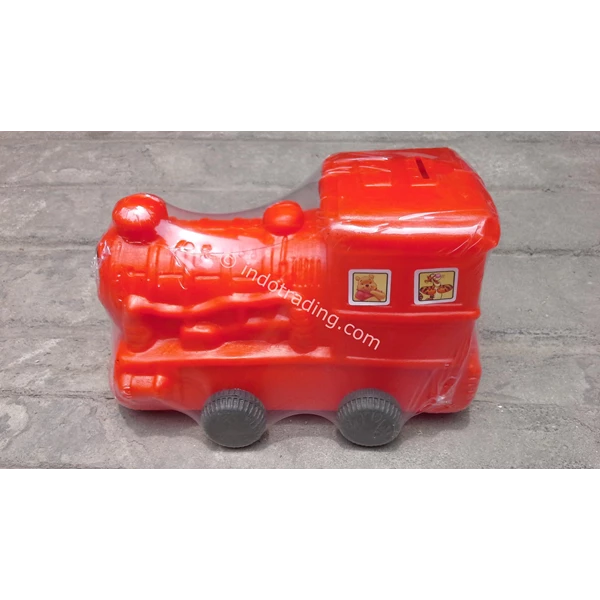 Plastic Piggy Bank Train Form And From Ikimura Brands.