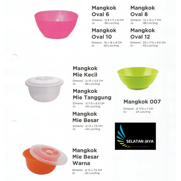 Dian Sari brand plastic bowl