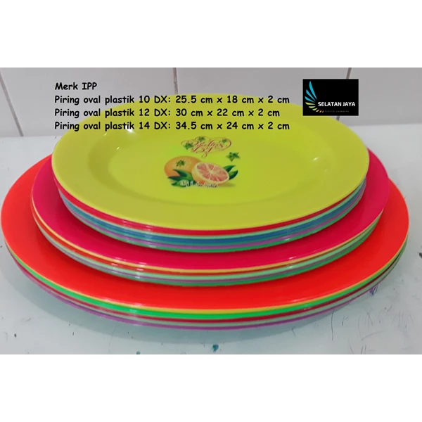 Oval deluxe elliptical plastic plate brand IPP