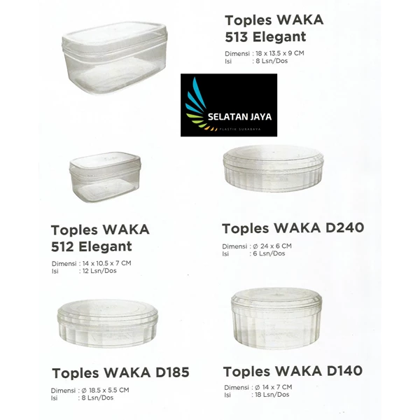 Mica plastic cookie jar Waka brand
