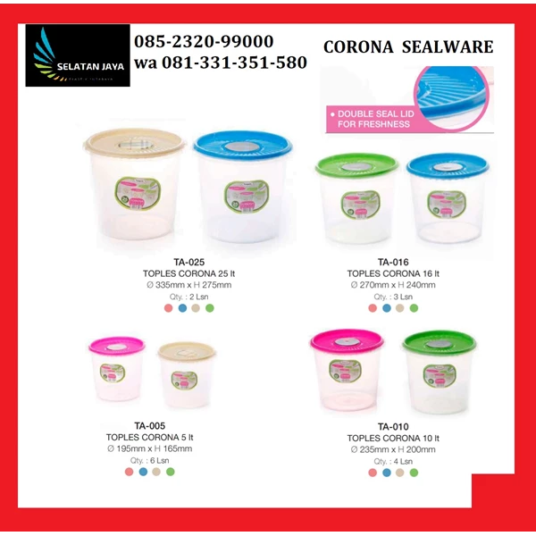 TWN corona sealware plastic jar