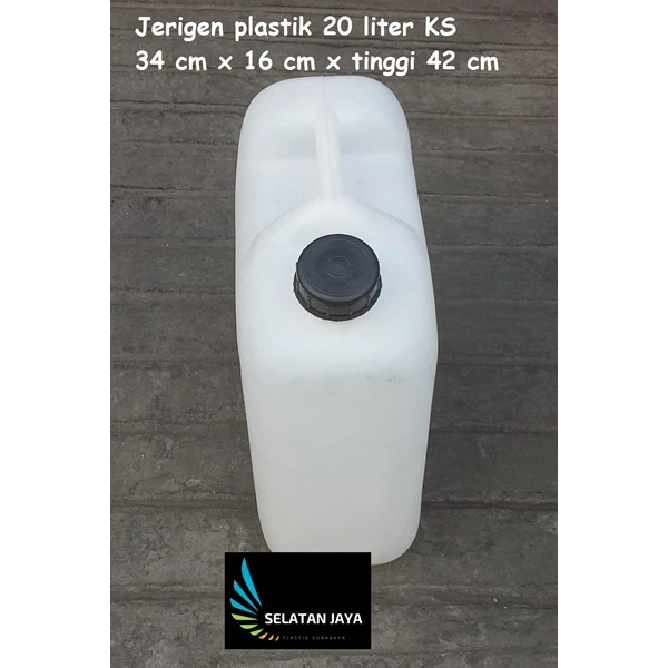 grosir Jerigen Plastik putih susu 20 liter KS surabaya