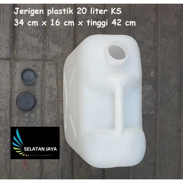 grosir Jerigen Plastik putih susu 20 liter KS surabaya
