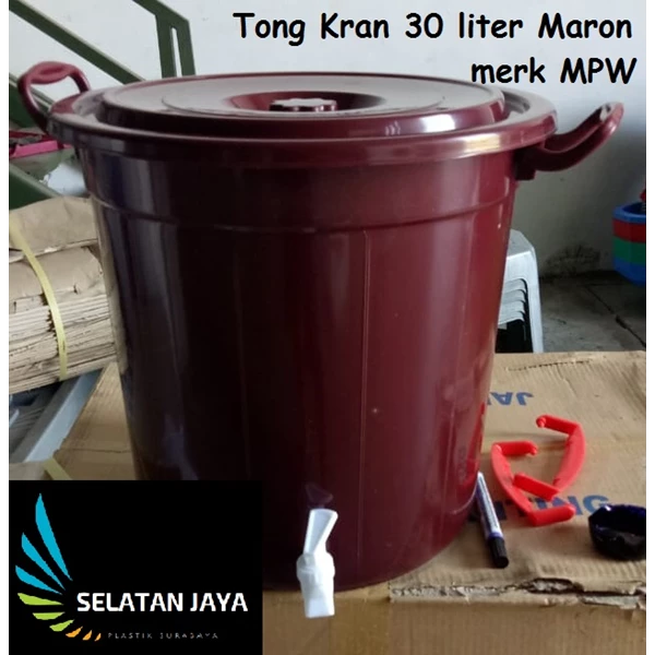 Tong ember plastik kran 30 liter merk MPW