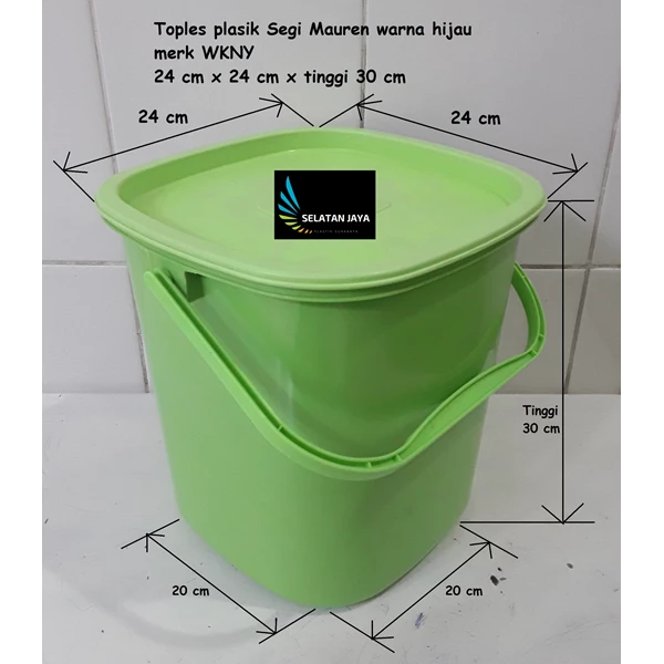 WKNY green plastic bucket facet Mauren