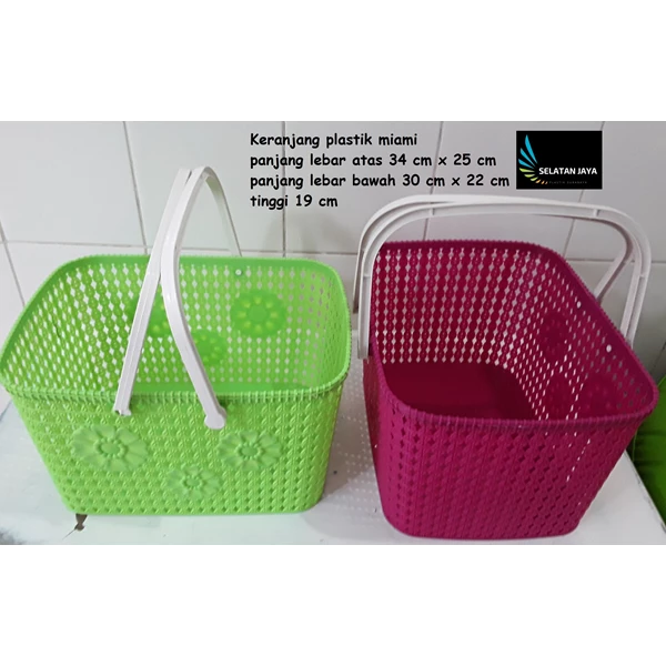Miami plastic basket for shopping to the market