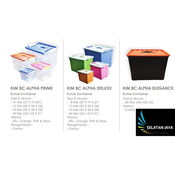 Kim alpha BC plastic container box