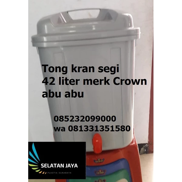 Tong kran segi ember plastik 42 liter merk Crown
